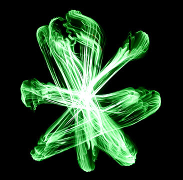 diagramme de lumi&egrave;re de nuances de vert avec profondeur de champ pour effet visuel