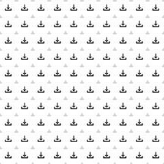 Square seamless background pattern from black download symbols are different sizes and opacity. The pattern is evenly filled. Vector illustration on white background