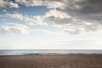 seascape from the beach at benalmadena spain