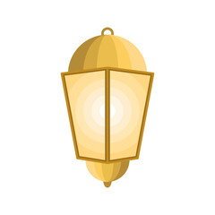 golden islamic lamp