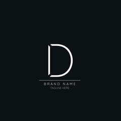 Minimalist Letter D logo icon design.