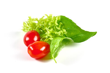Salad leaf. Lettuce, isolated on white background. High resolution image.