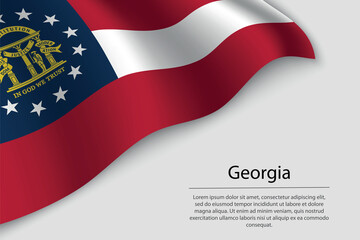 Wave flag of Georgia is a state of United States.
