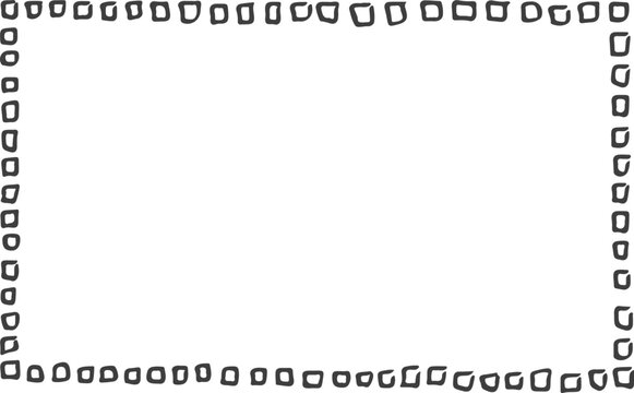 Frame doodle. Simple pencil doodle. Pencil effect abstract border.