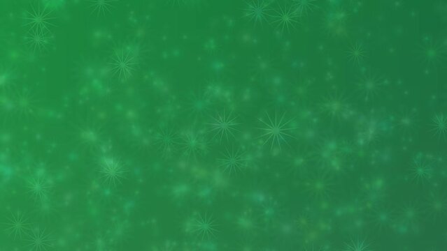 Motion graphics. Abstract background of forest green colors with star shaped pattern