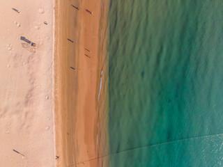 Aerial photography outdoor beach and ocean seascape