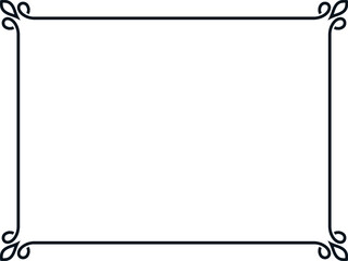 Vector border frame. Background, whiteboard or album page. Simple rectangular horizontal billboard, card, plaque, signboard, sticker or label 