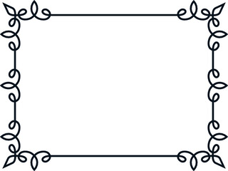 Vector border frame. Background, whiteboard or album page. Simple rectangular horizontal billboard, card, plaque, signboard, sticker or label 