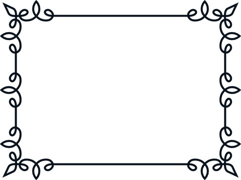 Vector border frame. Background, whiteboard or album page. Simple rectangular horizontal billboard, card, plaque, signboard, sticker or label 