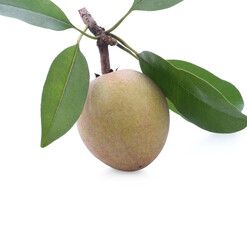 fresh sapote fruits isolated on white background
