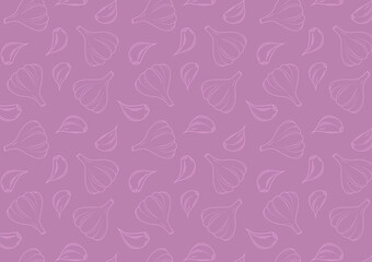 Garlic pattern wallpaper. Garlic vector. wallpaper. Garlic symbol vector.