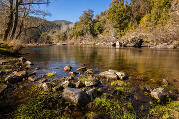 Paiva river and rocks in Espiunca (Portugal)