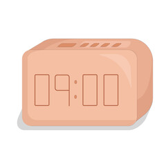 beige digital clock set at nine o'clock