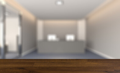 Fototapeta na wymiar Modern office Cabinet. 3D rendering. Meeting room. Background with empty table. Flooring.