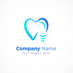 Dental care logo design vector