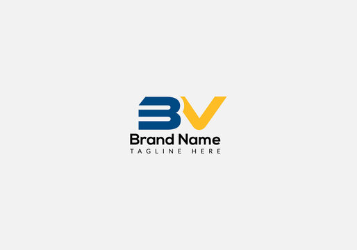 Abstract BV letter modern initial lettermarks logo design	