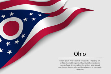 Wave flag of Ohio is a state of United States.