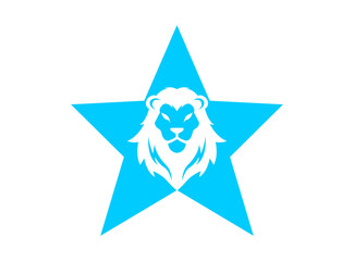 lion star logo vector design