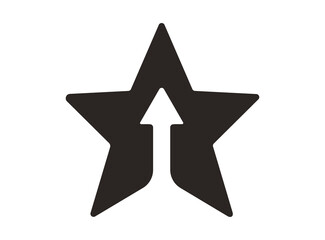 Arrow star logo vector image