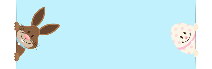Osterhase & Osterei Himmel Banner Innen