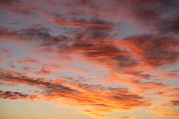Sunset in the sky