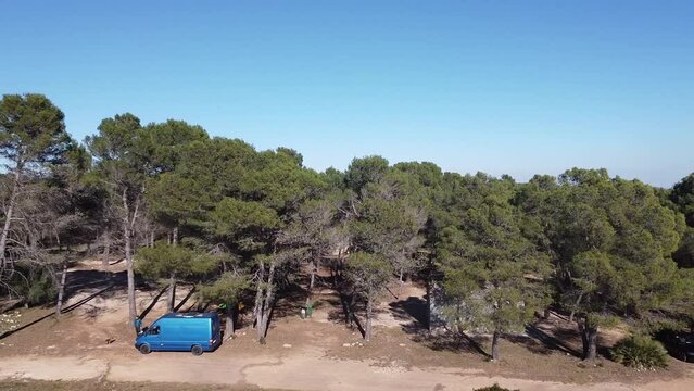 Aerial views forest in Spain