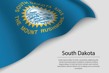 Wave flag of South Dakota is a state of United States.