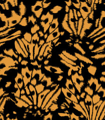 Seamless leopard pattern, animal print.