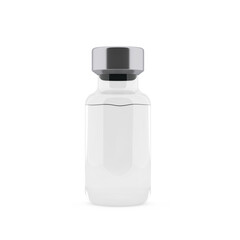 Medial Vial Bottle Template with Vaccine for Patient Vaccination or Treatment. 3d Rendering