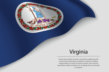 Wave flag of Virginia is a state of United States.