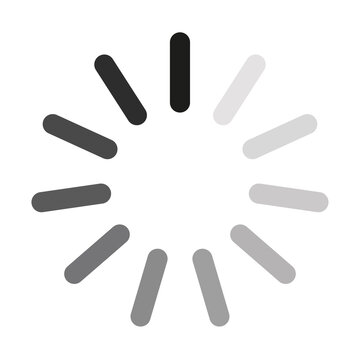 Download, round icon. computer graphic symbol isolated on white background. eps10