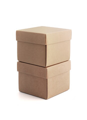 Cardboard box isolated on a white background