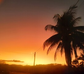 sunset on the beach