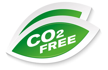 CO2 free leaf symbol ecology purified air
