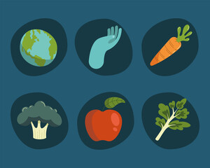 six health day icons