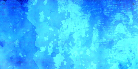 Fototapeta na wymiar abstract blue water background illustration with paint splashes and spatter, messy brush strokes with drips and waves Indigo Colorful Watercolor Background.