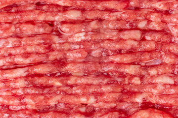 Minced meat close-up. Isolate on a white background.
