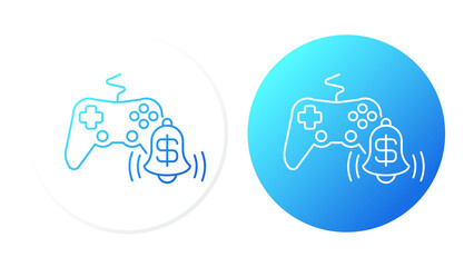 game subscription. Gradient icon for web design