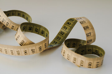 measuring tape isolated on white