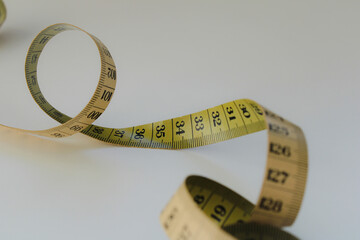 tape measure on a white background