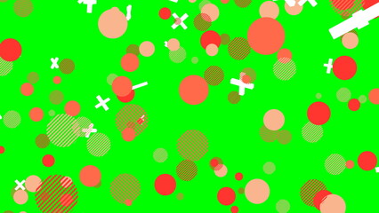 ポップ 丸 円 カラフル シンプル オレンジ グリーンバック [別Verあり]