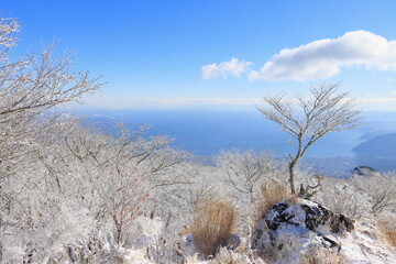 鶴見岳の冬景色