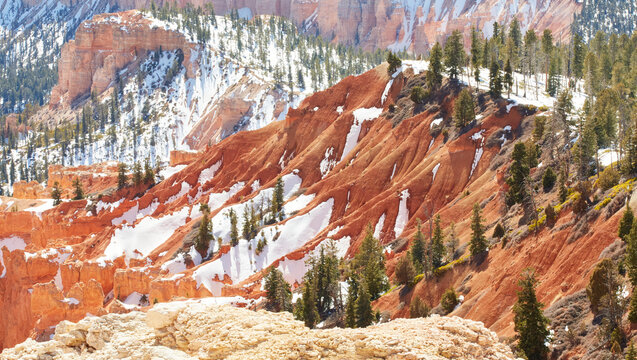 Bryce Canyon as Winter Transitions to Spring in Utah