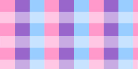 Pink, purple and blue plaid pattern background.