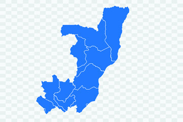 Congo Map blue Color on Backgound png