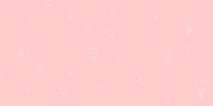 Pink ice cream drawing background.