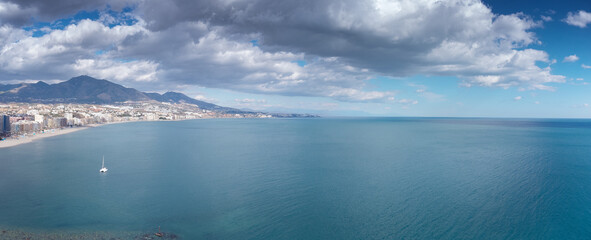 Obraz premium aerial view of the cos de del sol coastline