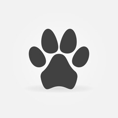 Animal Pet Foot Mark vector concept icon or sign