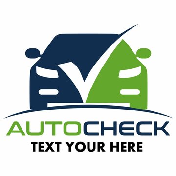Automotive check vector logo template. This design use car symbol. Suitable for transportation, industrial or business.