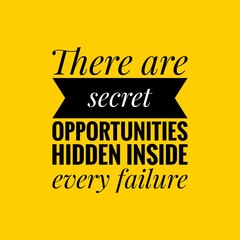 Inspirational motivational quote. Opportunity Quotes. Black text over yellow background.